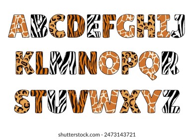 Versatile Collection of Safari Color Font Doodle Letter Illustration