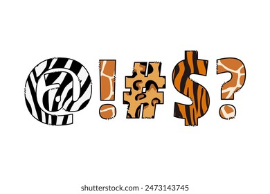 Versatile Collection of Safari Color Font Doodle Letter Illustration