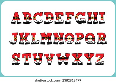 Versatile Collection of Santa Claus Alphabet Letters for Various Uses