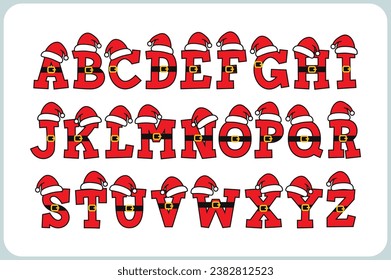 Versatile Collection of Santa Claus Alphabet Letters for Various Uses