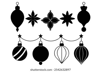 A versatile collection of silhouette border ornaments featuring elegant and intricate designs. Ideal for invitations, frames, and decorative projects that require a classic, stylish touch.