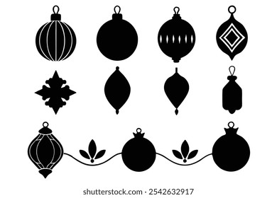 A versatile collection of silhouette border ornaments featuring elegant and intricate designs. Ideal for invitations, frames, and decorative projects that require a classic, stylish touch.