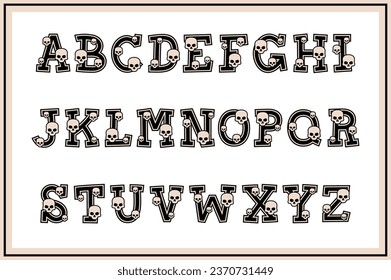 Versatile Collection of Skull Alphabet Letters for Various Uses
