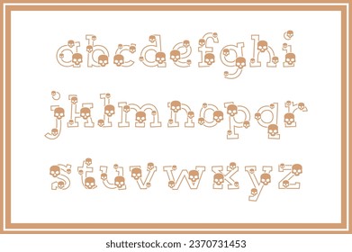 Versatile Collection of Skull Alphabet Letters for Various Uses