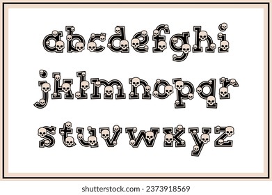Versatile Collection of Skull Alphabet Letters for Various Uses