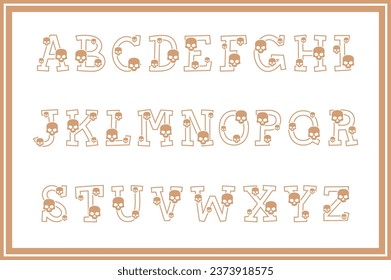 Versatile Collection of Skull Alphabet Letters for Various Uses