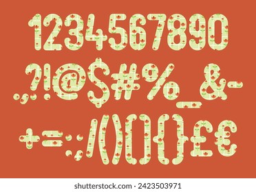 Versatile Collection of Spring Florals Numbers and Punctuation for Various Uses