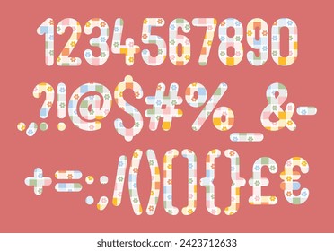 Versatile Collection of Springtime Numbers and Punctuation for Various Uses