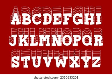 Versatile Collection of Stacked Alphabet Letters for Various Uses
