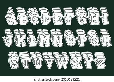 Versatile Collection of Stacked Alphabet Letters for Various Uses