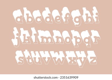 Colección versátil de letras de alfabeto apiladas para diversos usos