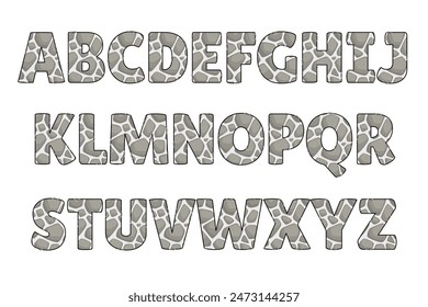 Colección versátil de la ilustración de la letra de Doodle de color de pared de piedra