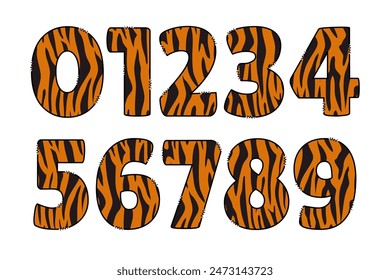 Versatile Collection of Tiger Color Font Doodle Letter Illustration