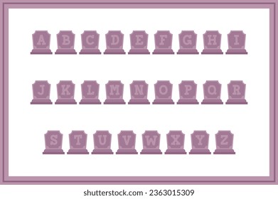 Versatile Collection of Tombstone Alphabet Letters for Various Uses