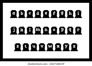 Versatile Collection of Tombstone Alphabet Letters for Various Uses