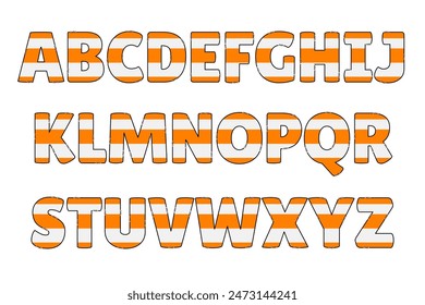 Versatile Collection of Traffic Cone Color Font Doodle Letter Illustration
