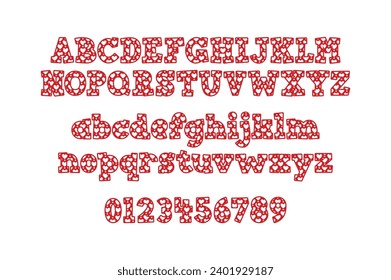 Versatile Collection of Valentine Numbers and Alphabet Letters for Various Uses
