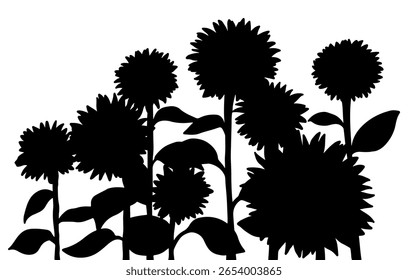 A versatile collection of vector plant silhouettes, featuring diverse trees, leaves, and tropical elements perfect for nature-inspired designs and botanical illustrations