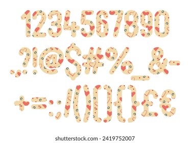 Versatile Collection of Vermilion Numbers and Punctuation for Various Uses