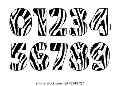 Versatile Collection of Zebra Color Font Doodle Letter Illustration