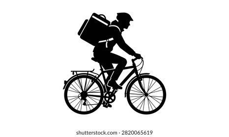 Versatile courier graphic for gig economy and local delivery marketing materials.