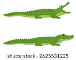 Versatile crocodile vector for branding, illustrations and more.
