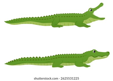 Vetor crocodilo versátil para branding, ilustrações e muito mais.