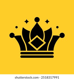 Versatile crown icon logo for branding and marketing, Enhancing your designs with a regal touch.