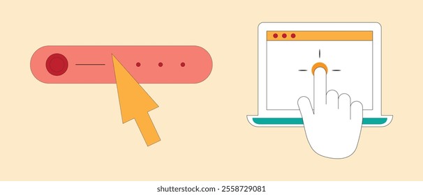 Versatile Cursor Clicking Icons Pack, Perfect for Infographics, Presentations, and Tutorials.