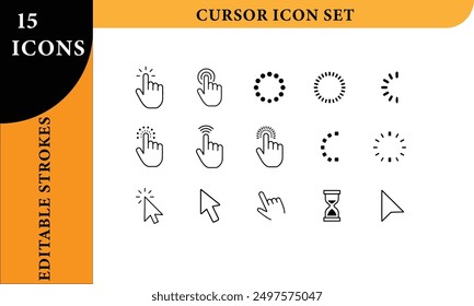 Versatile Cursor Icon Set (Editable Strokes And Styles)
