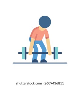 Versatile Deadlift Jack Icon. Design of Fitness and Gym Icons.