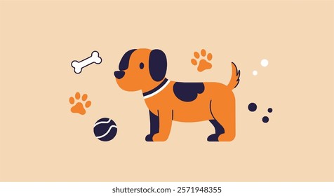 Versatile Dog Illustration for Branding, Advertising, Packaging, Educational Content, Decor, Pet Campaigns, and Marketing