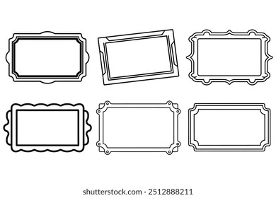 Versatile, editable vector icon for photo frames. Ideal for photography, design, or home decor. Clean, simple design for various applications.
