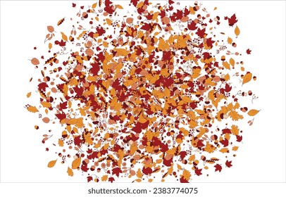 Versatile fall art templates. Leaves, branches, berries, fruits. For invitations, Thanksgiving cards, flyer, poster, banner, brochure, email header, social media post. Vector illustration