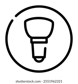 Um ícone de lanterna versátil, perfeito para funcionalidades de luz ou tocha em aplicativos móveis e projetos de utilitários.