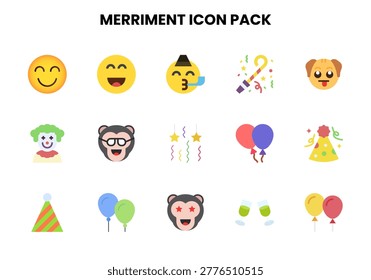 Versatile Flat vector icons from Merriment for UI and UX.