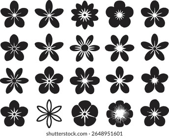 Versatile Flower Shapes for Graphic Design Projects