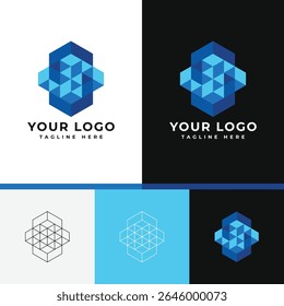 Versatile Geometric Cube Logo Design Collection
