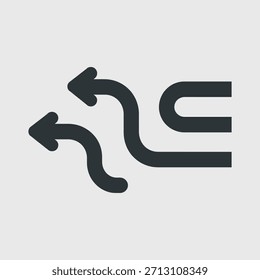 Um elemento gráfico versátil com uma seta proeminente, ideal para diagramas, gráficos e indicadores direcionais em projetos de design.