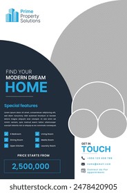 Vielseitige grafische Vorlage für Corporate Sound Flyer, Reisebroschüren und Immobilien A4 Designs