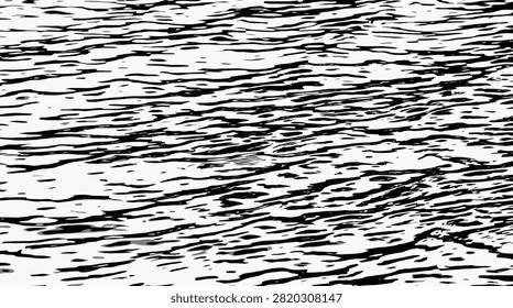Versatile hand-drawn line pattern representing water or wood grain.