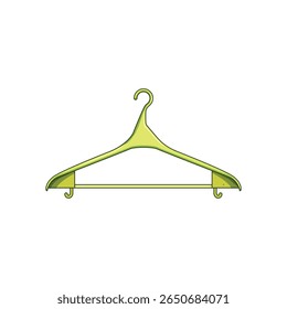 versátil cabide plástico cartoon. ecofriendly acessível, resistente ajustável, fino a granel versátil cabide plástico sinal. isolado símbolo vetor ilustração