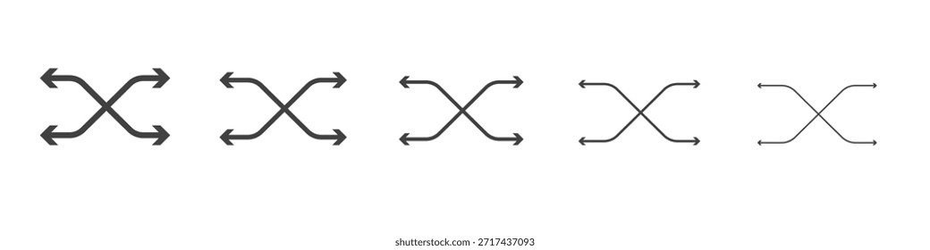 Conceito de ícone versátil em traçados lineares