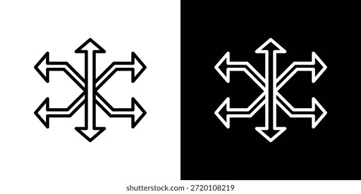 Estilo de contorno de símbolo de icono versátil. Icono editable en EPS10