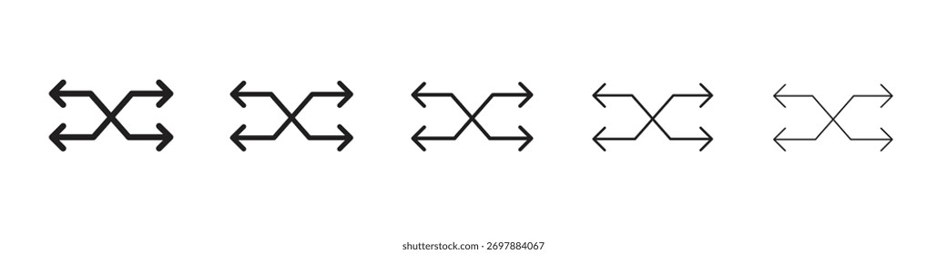 Símbolos de ícone versáteis definidos. Coleção de traçados editável.