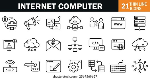 "Versatile Internet Computer Icon Representing Connectivity, Digital Networking, and Online Interaction"