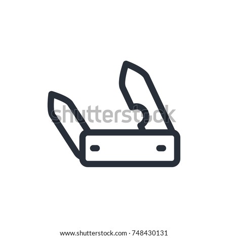versatile knife icon vector. versatile knife icon outline style design