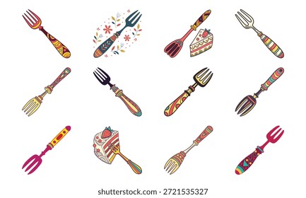 Conjunto de ícones estilo de vida versátil com sinos de beleza, monitor de pressão arterial, calendário, utensílios de cozinha, chaleira elétrica, kit de primeiros socorros e colagem decorativa para louça