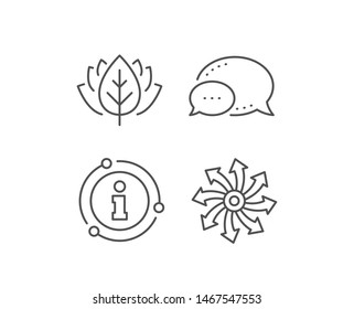 Versatile line icon. Chat bubble, info sign elements. Multifunction sign. Linear versatile outline icon. Information bubble. Vector