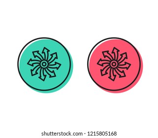 Versatile line icon. Multifunction sign. Positive and negative circle buttons concept. Good or bad symbols. Versatile Vector